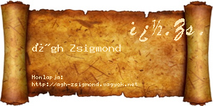 Ágh Zsigmond névjegykártya