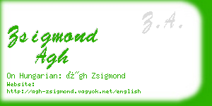 zsigmond agh business card